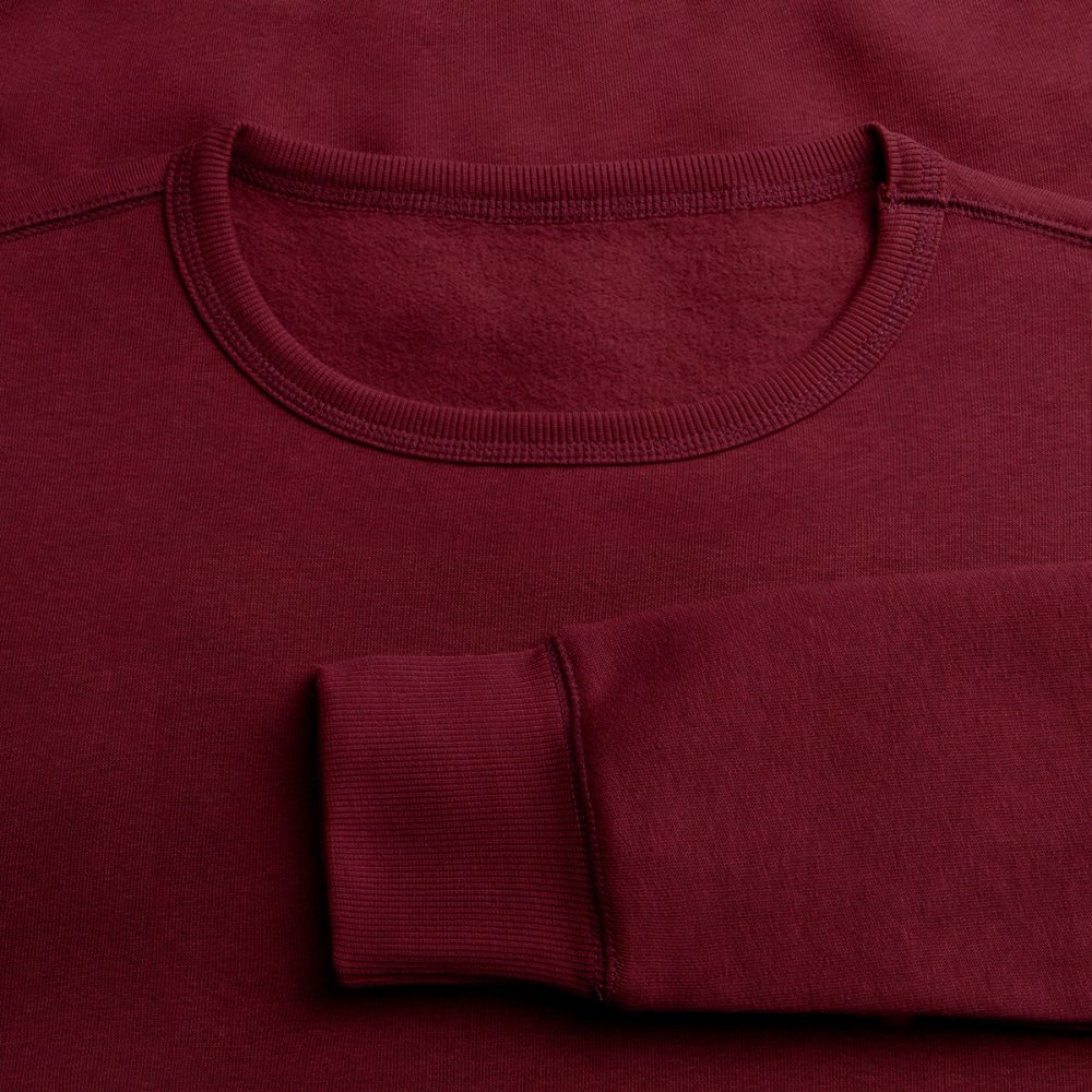 Essential Unisex Organic Sweatshirt - weißer Stick - Burgunderrot