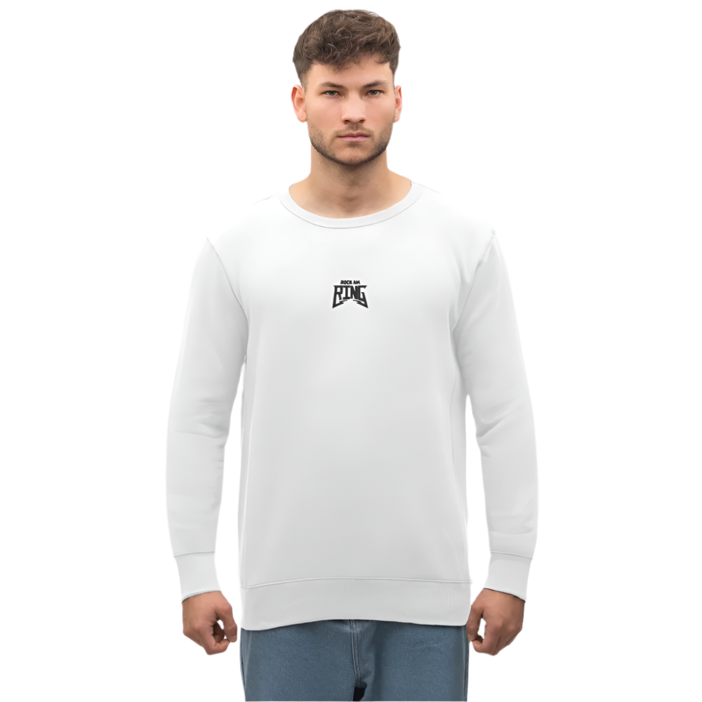 Essential Organic Sweatshirt - weißer Stick - Weiß