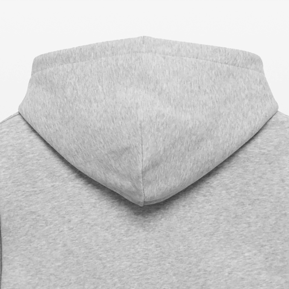 Essential Unisex Organic Hoodie - mit weißem Stick - Grau meliert