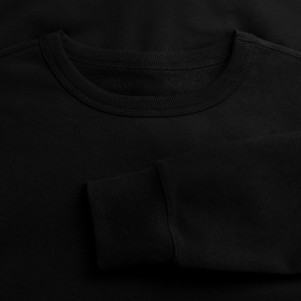 Essential Unisex Organic Sweatshirt - weißer Stick - Schwarz