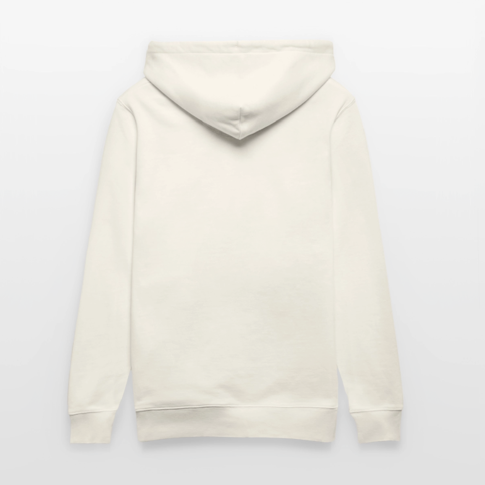 Essential Unisex Bio-Hoodie - schwarzer Stick - Naturweiß