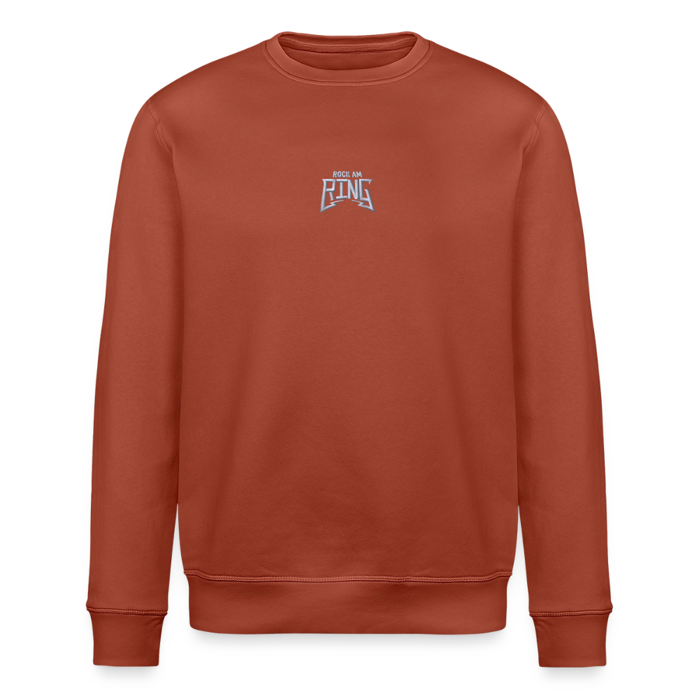 Essential Unisex Organic Sweatshirt - weißer Stick - Terrakotta