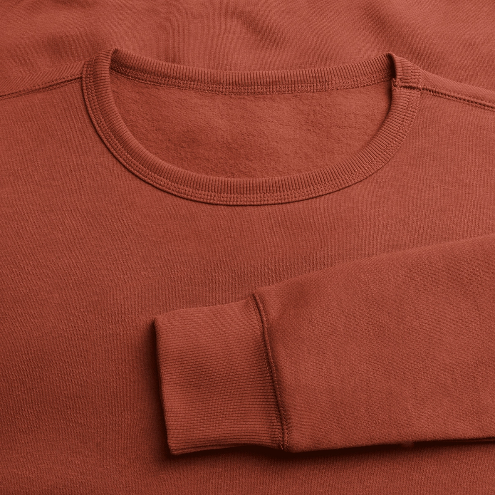 Essential Unisex Organic Sweatshirt - weißer Stick - Terrakotta