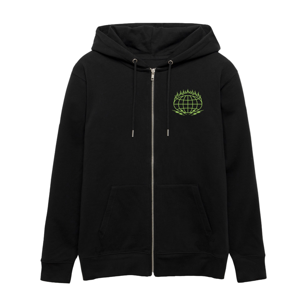 Burning Sphere Unisex Zipper - Schwarz