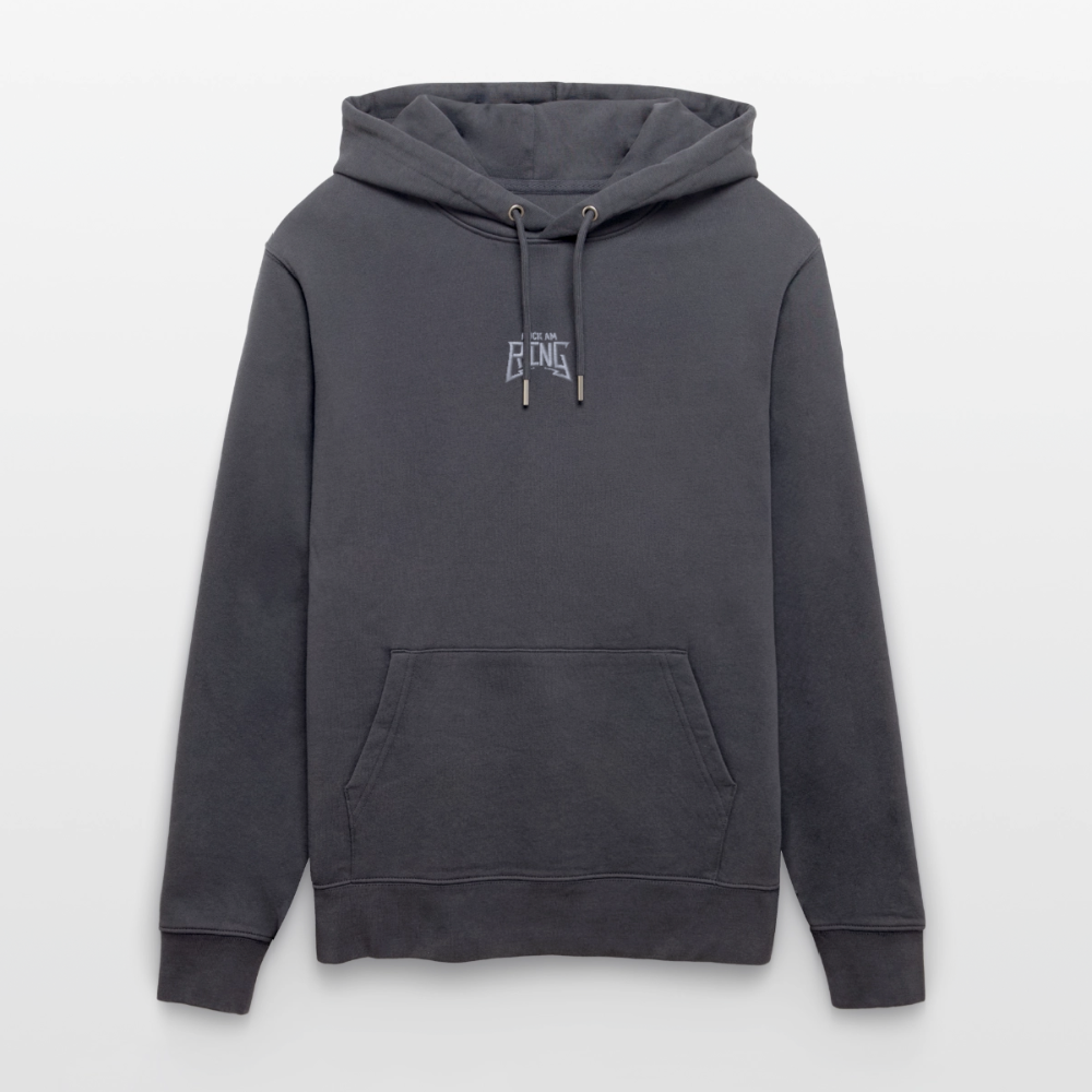 Essential Unisex Organic Hoodie - mit weißem Stick - Indigoblau