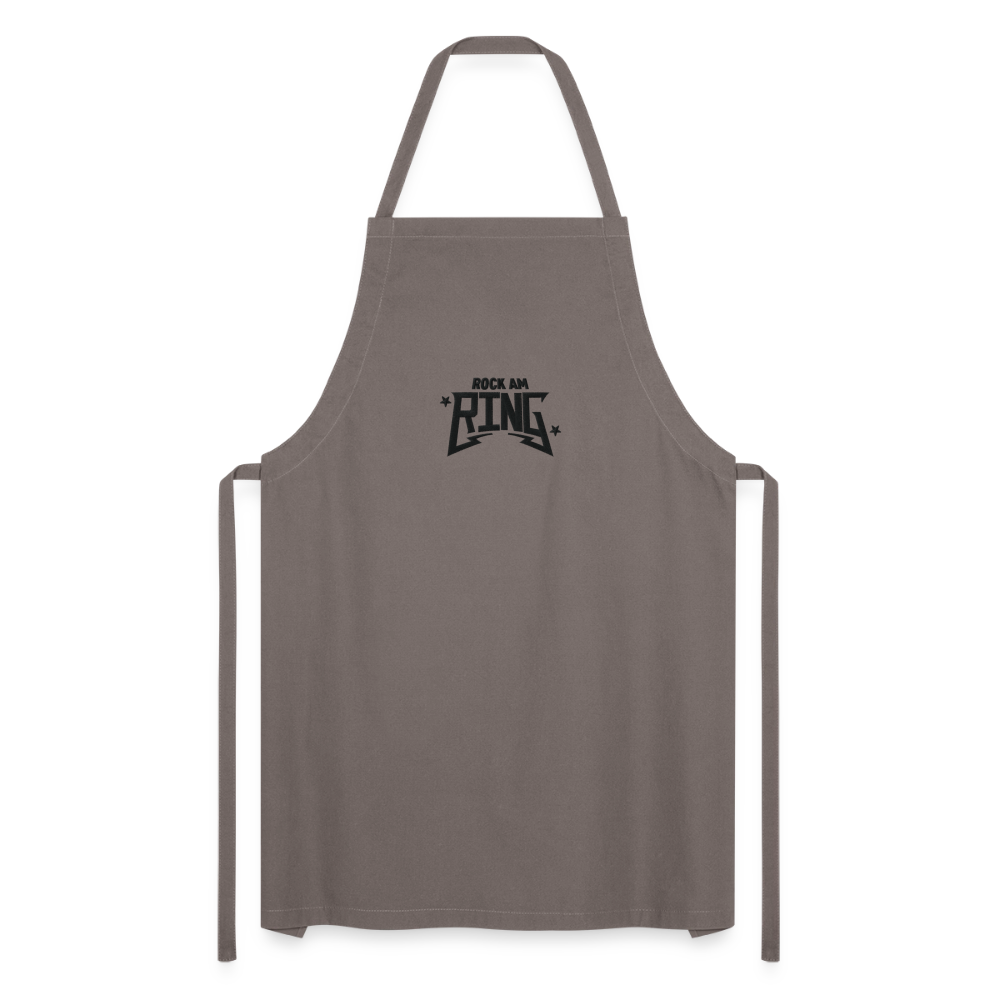 Rock Chef - Schürze mit schwarzem Stick - Grau