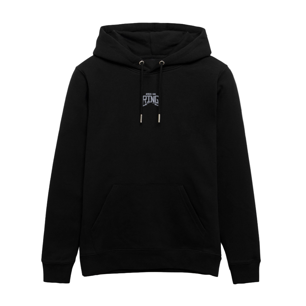 Essential Organic Hoodie white embroidery