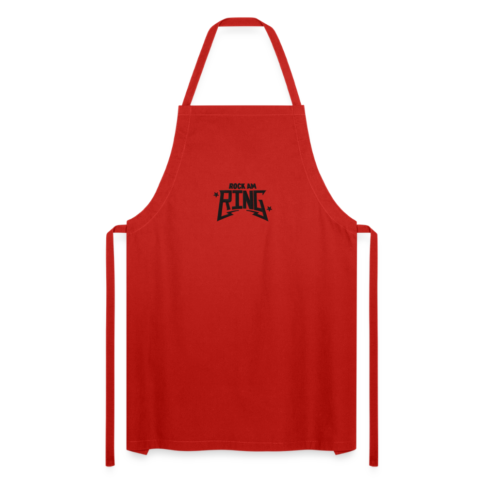Rock Chef - Schürze mit schwarzem Stick - Rot