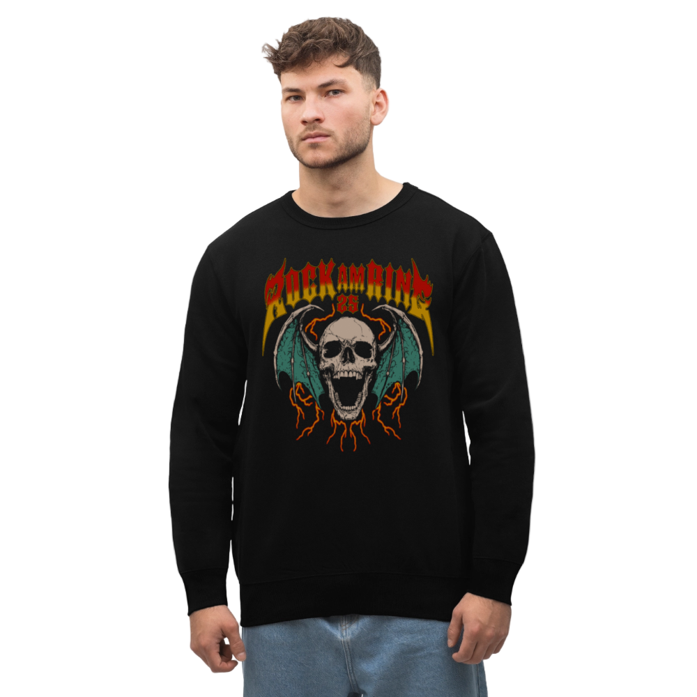 Bat Skull Classic Unisex Sweater - Schwarz