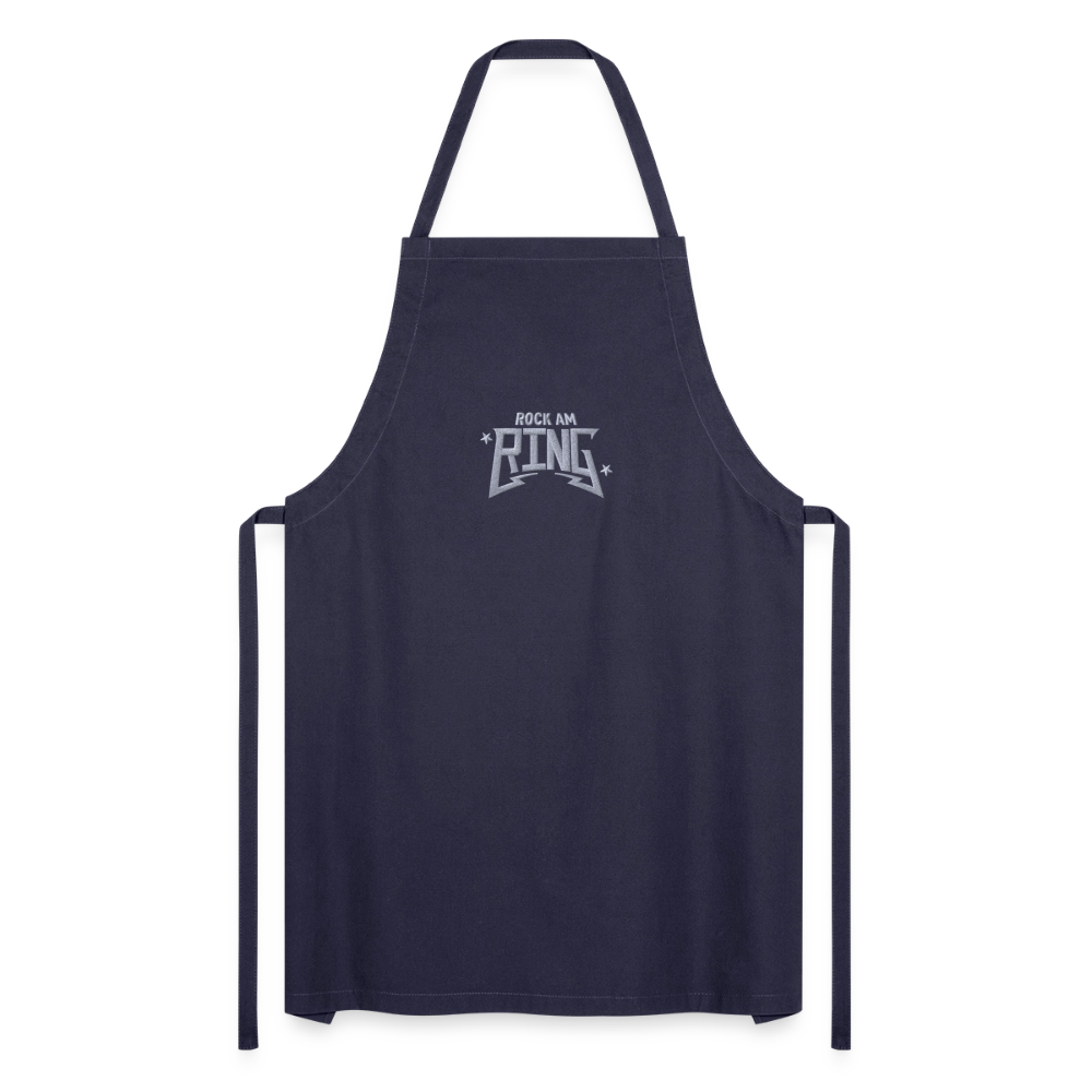 Rock Chef - Schürze mit weißem Stick - Navy