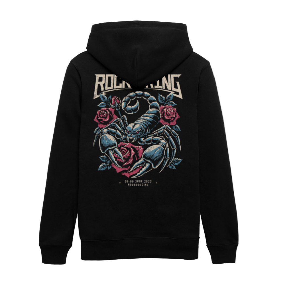 Scorpion N Roses Unisex Hoodie - Schwarz