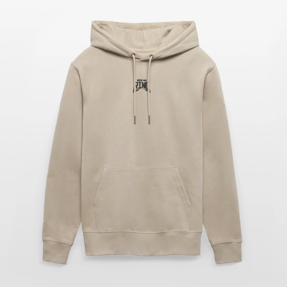 Essential Unisex Bio-Hoodie - schwarzer Stick - Beige