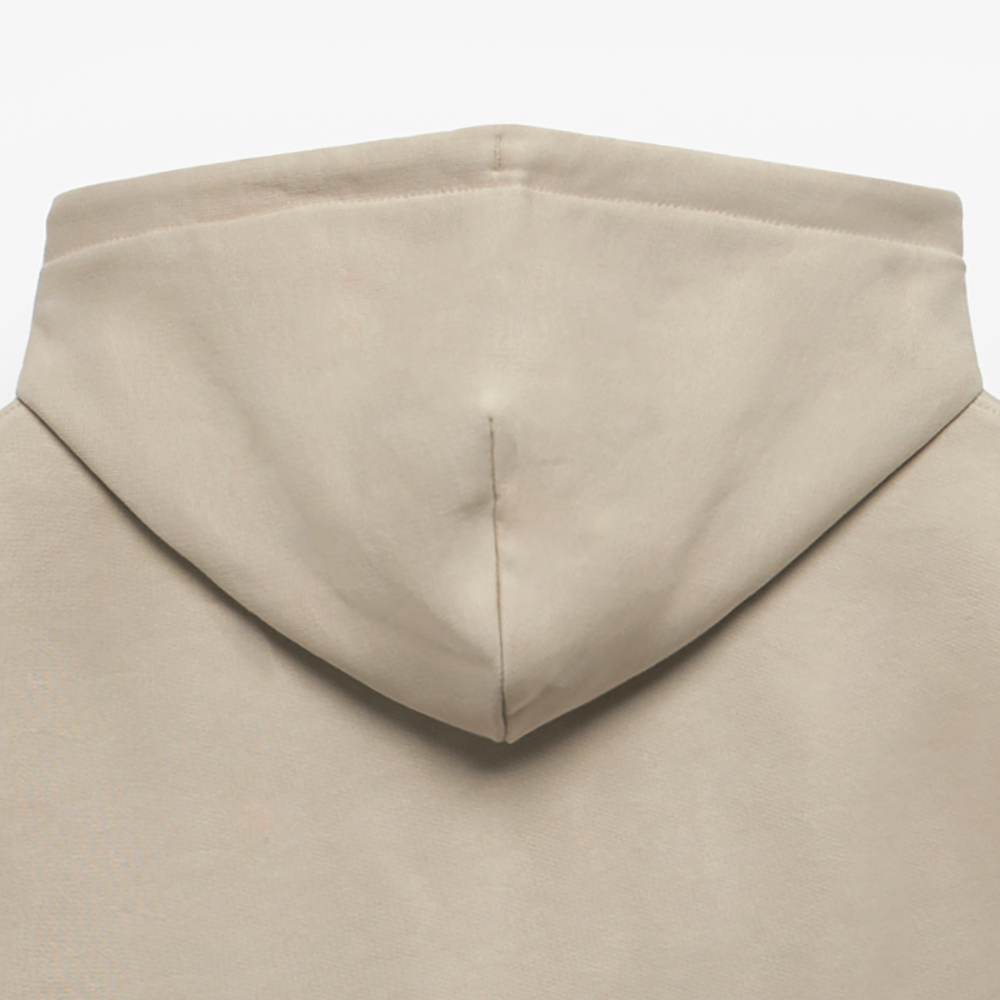 Essential Unisex Bio-Hoodie - schwarzer Stick - Beige