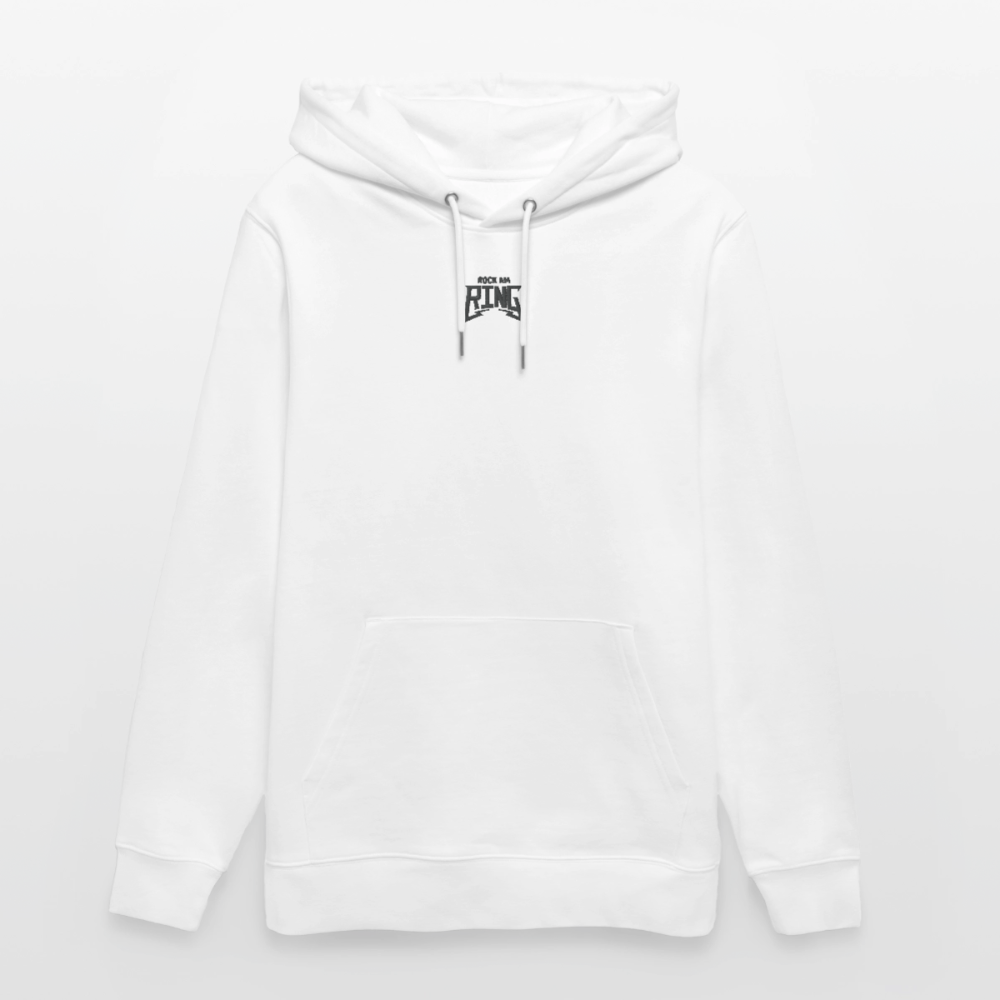 Essential Unisex Bio-Hoodie - schwarzer Stick - Weiß