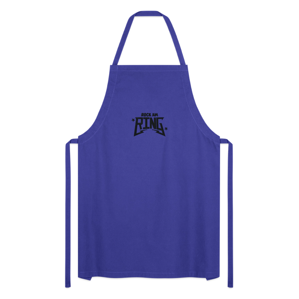 Rock Chef - Schürze mit schwarzem Stick - Royalblau