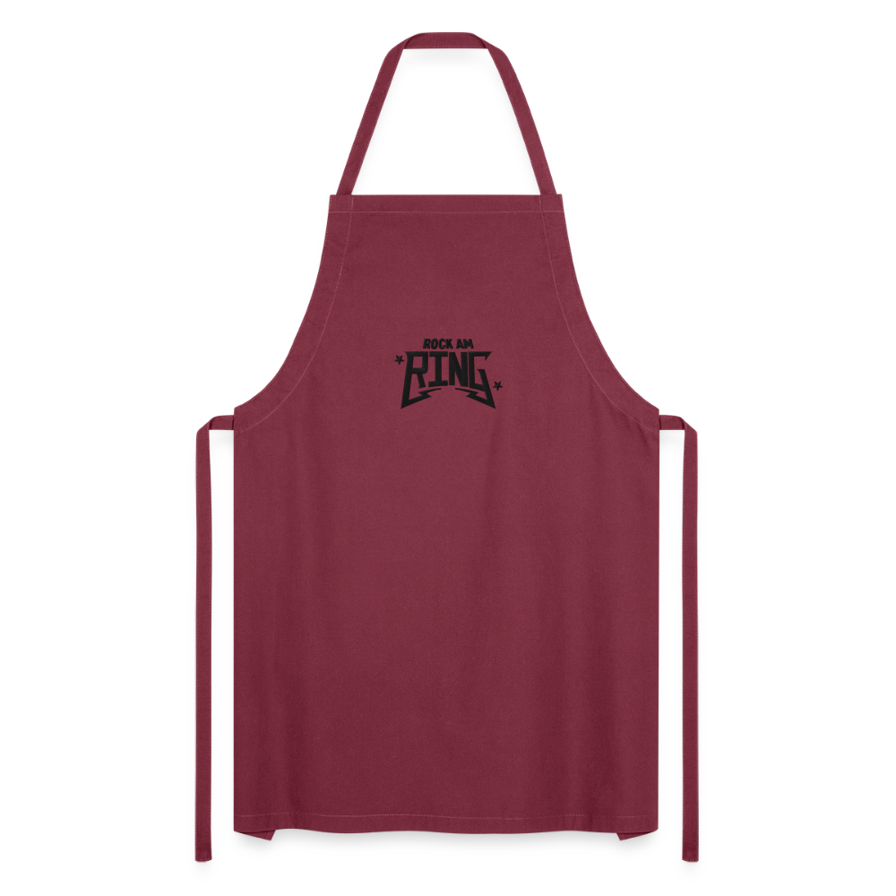 Rock Chef - Schürze mit schwarzem Stick - Bordeaux