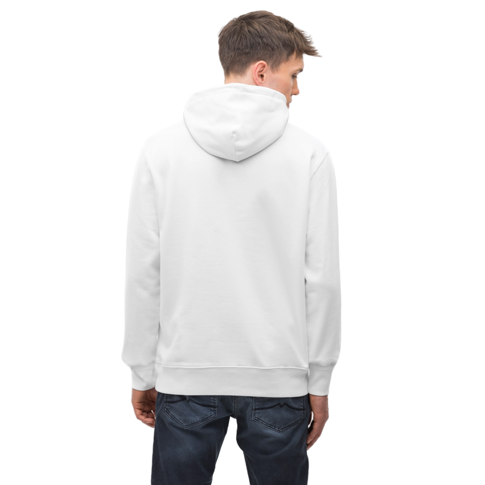 Essential Unisex Bio-Hoodie - schwarzer Stick - Weiß