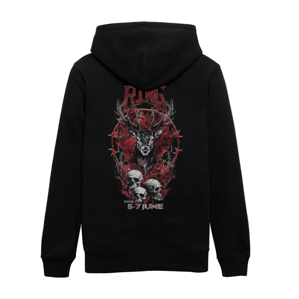 Three Skulls - Unisex Organic Hoodie - Schwarz