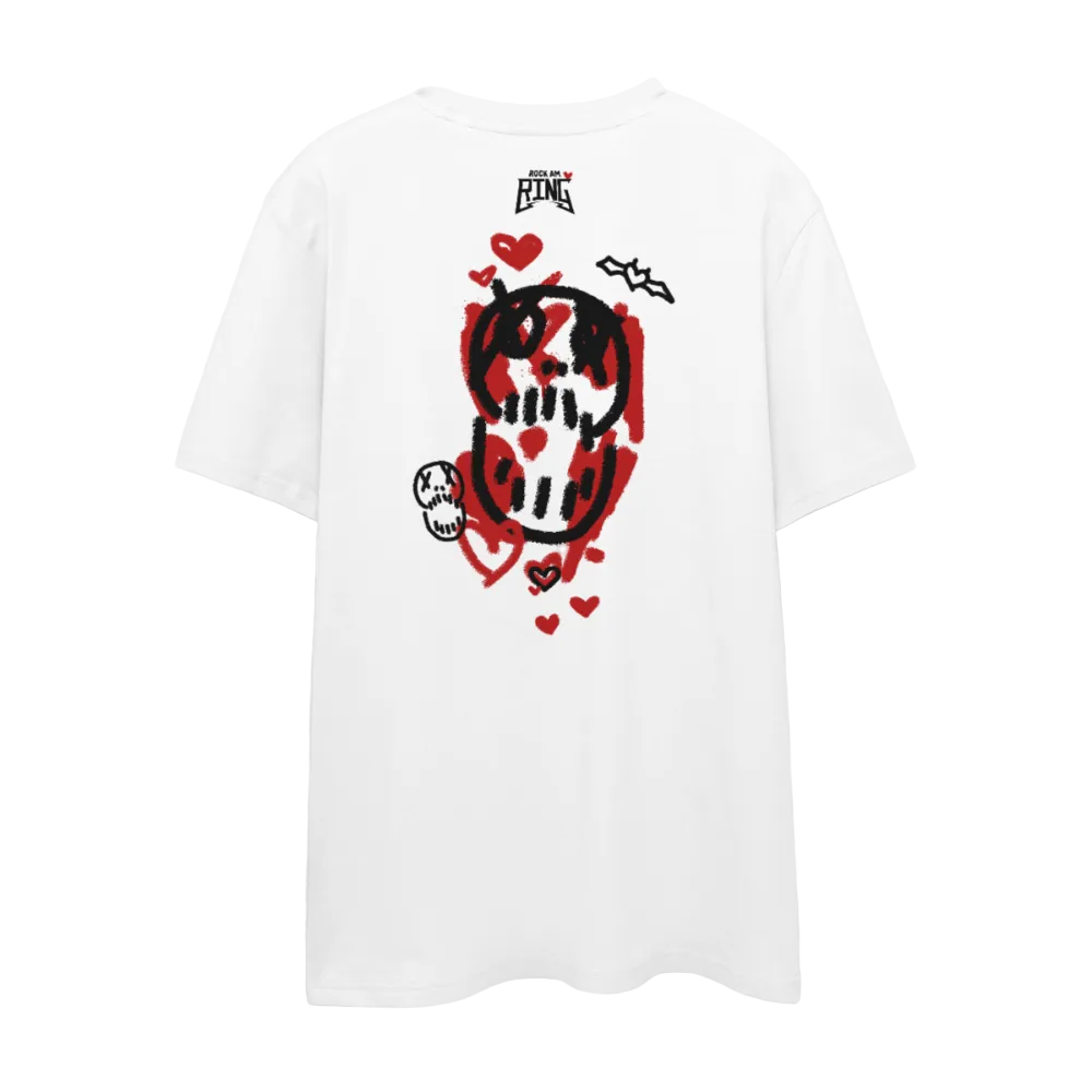 Kiss her in the moshpit - weißes Valentinstagshirt - Weiß