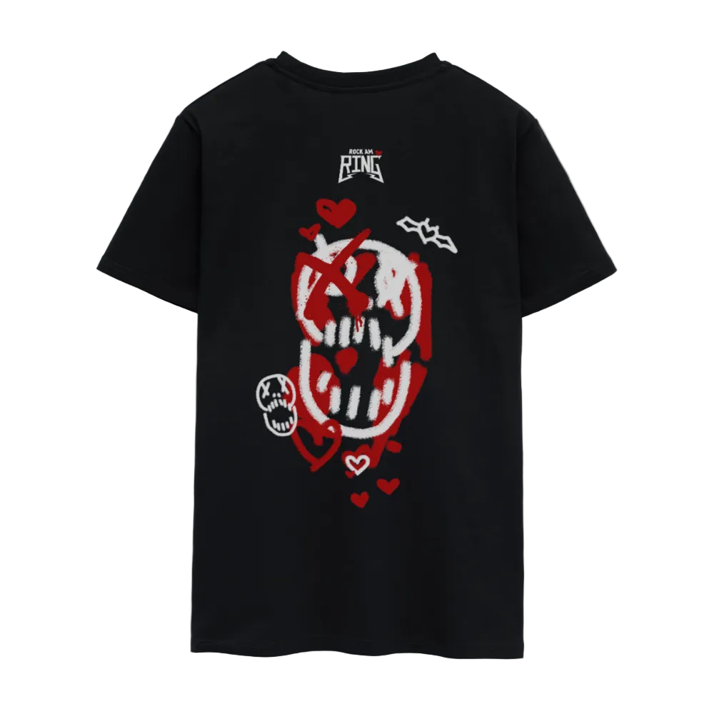 Kiss him in the moshpit - schwarzes Valentinstagsshirt - Schwarz