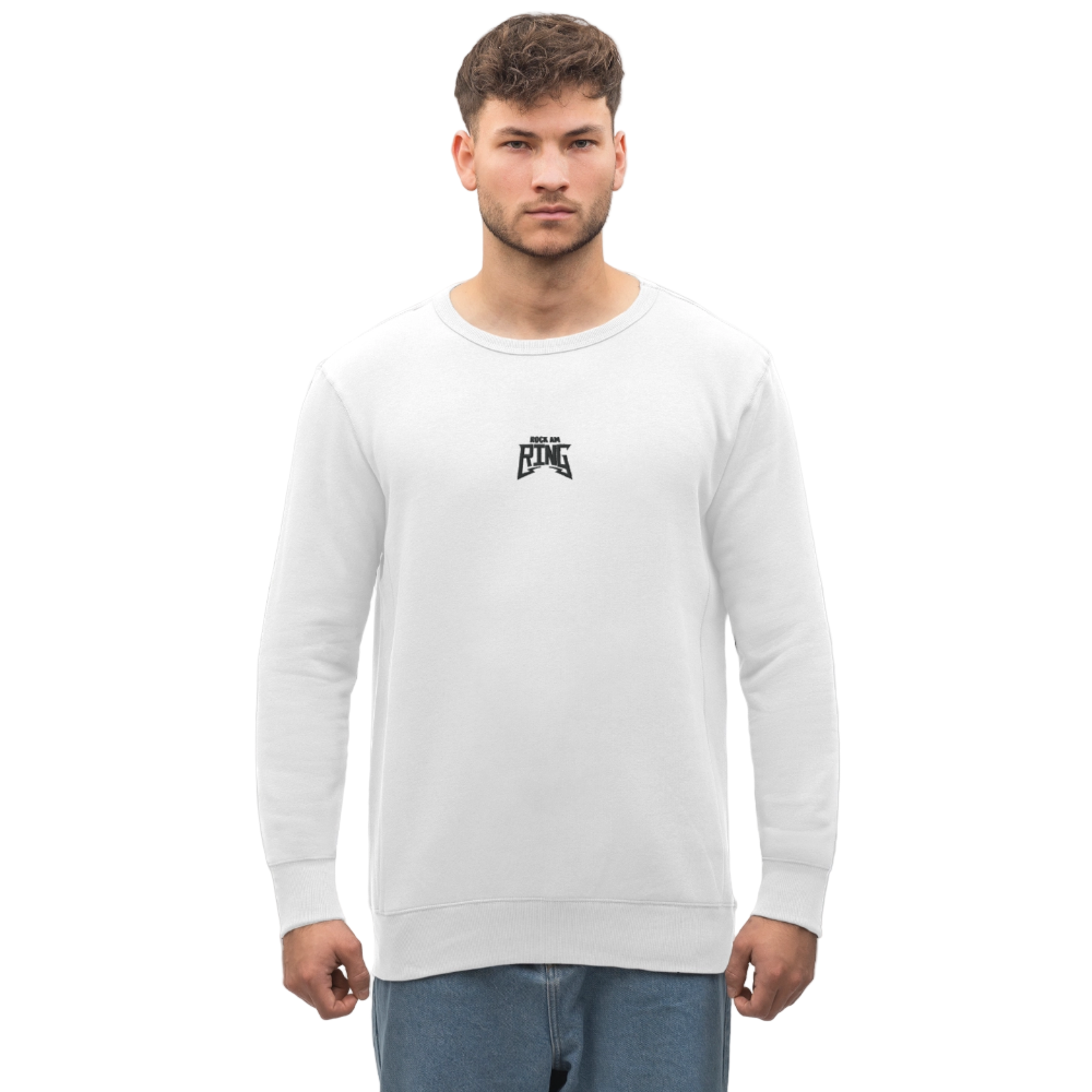 Essential Unisex Organic Sweatshirt - schwarzer Stick - Weiß
