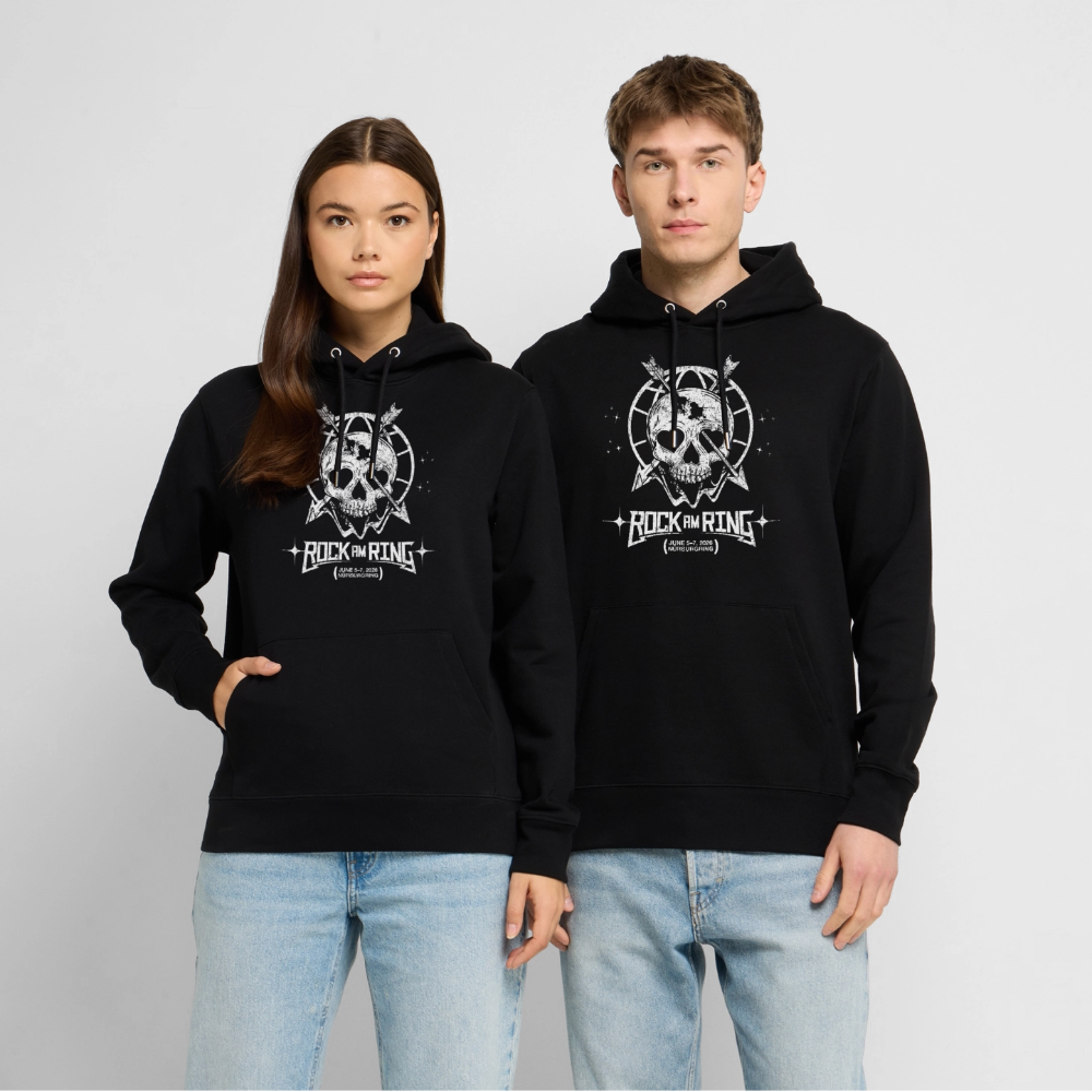 Space Skull - Line Up 2026 Unisex Organic Hoodie - Schwarz