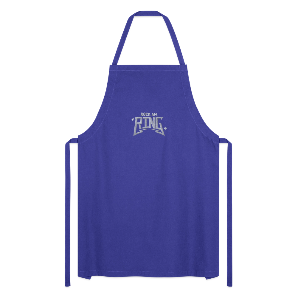 Rock Chef - Schürze mit weißem Stick - Royalblau