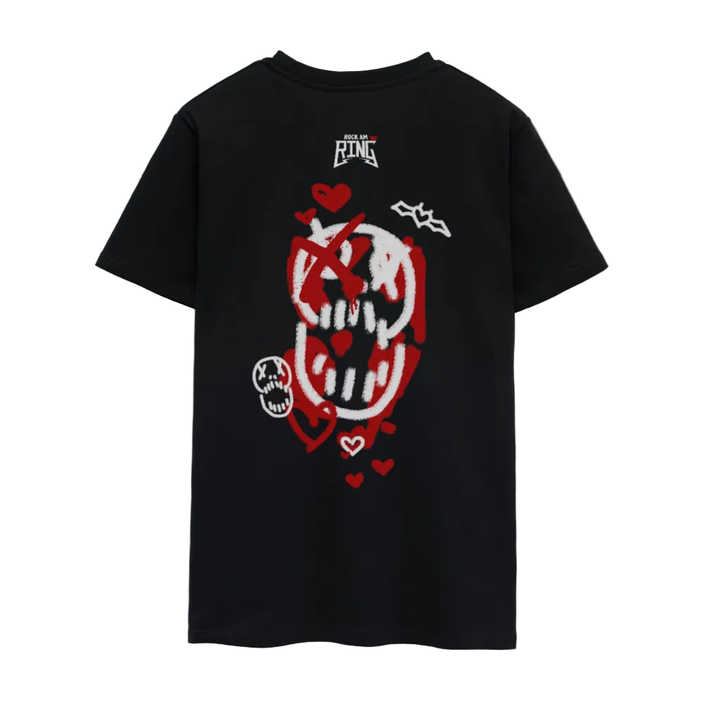 Kiss her in the moshpit - schwarzes Valentinstagsshirt - Schwarz