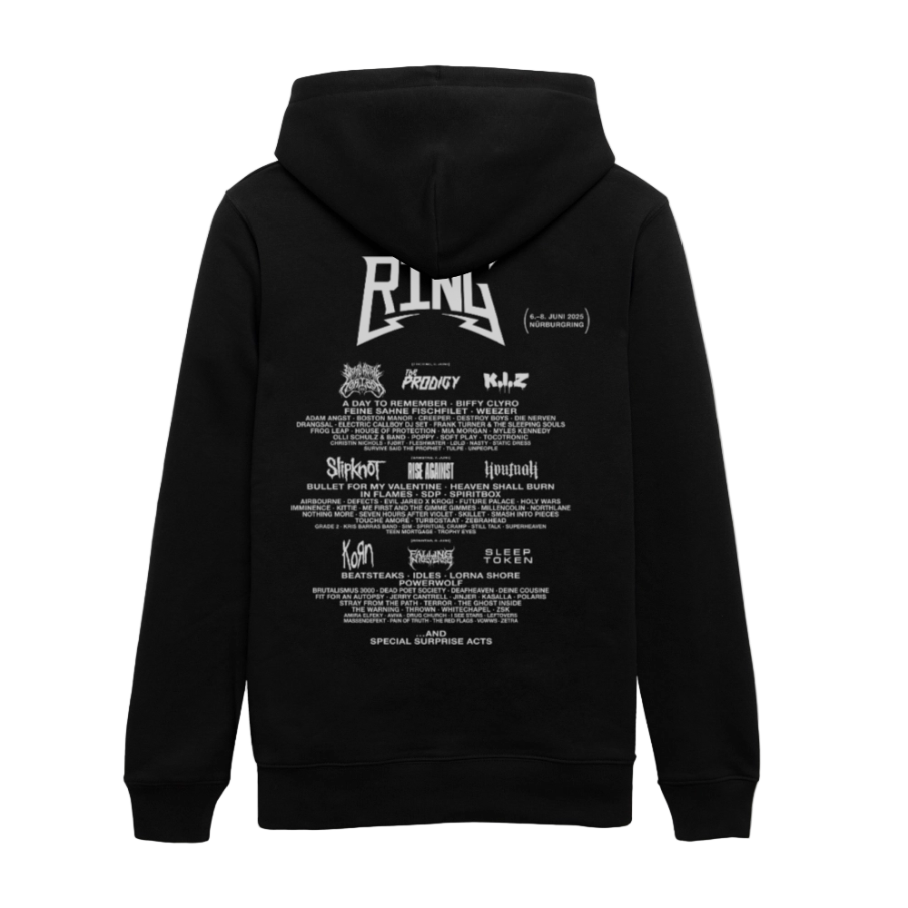 College - Unisex Line Up Hoodie - Schwarz