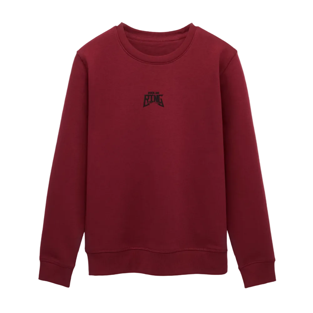 Essential Unisex Organic Sweatshirt - schwarzer Stick - Burgunderrot