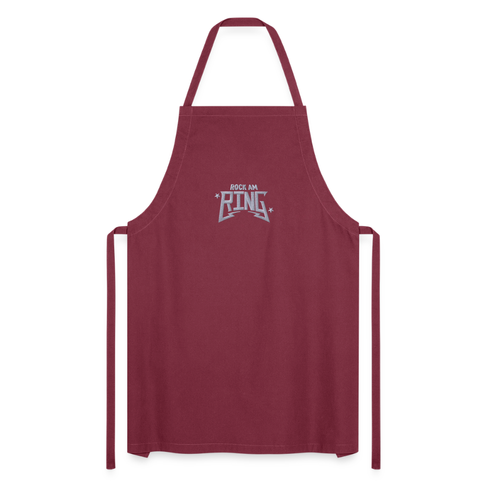 Rock Chef - Schürze mit weißem Stick - Bordeaux