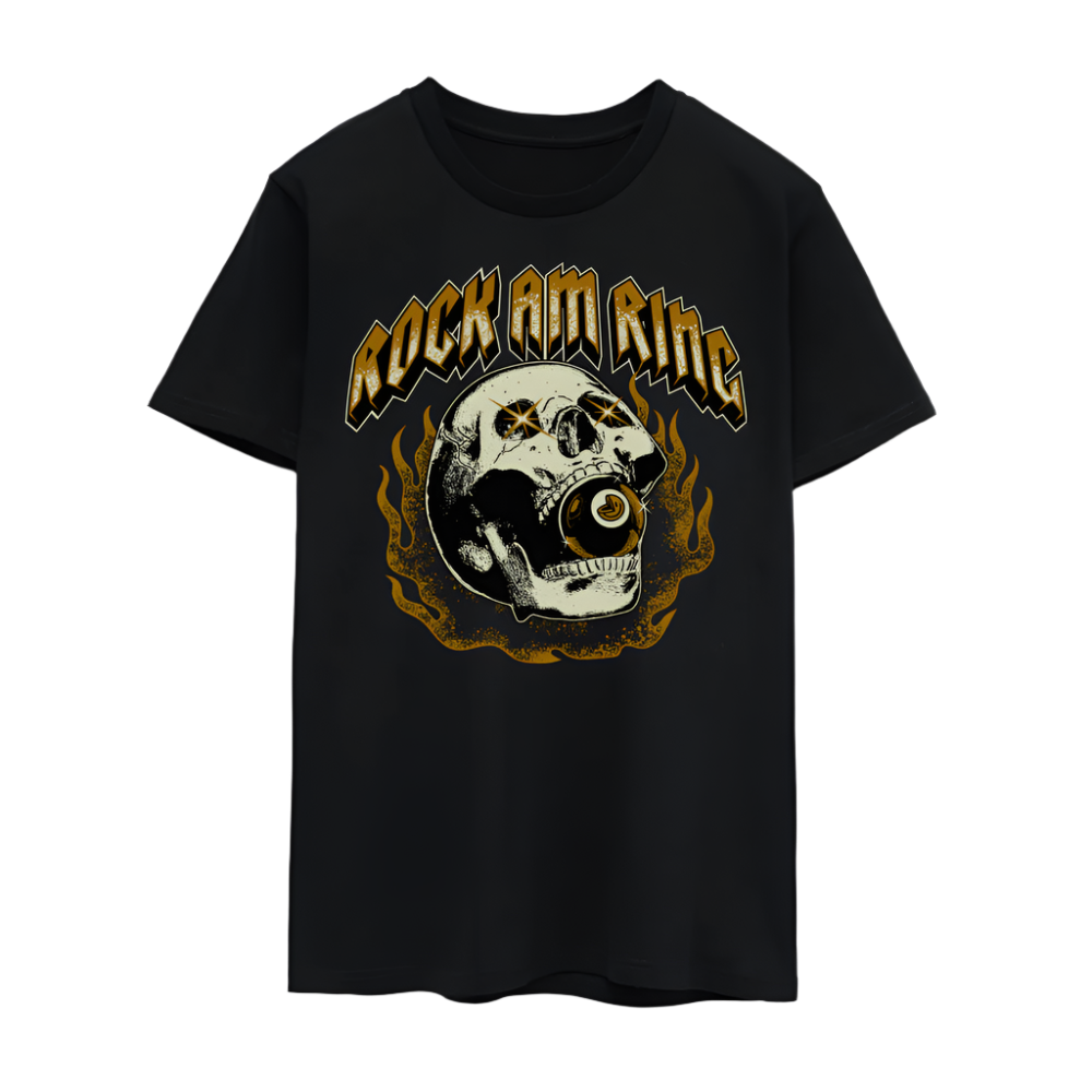 Burning Skull - Unisex Organic T-Shirt - Schwarz