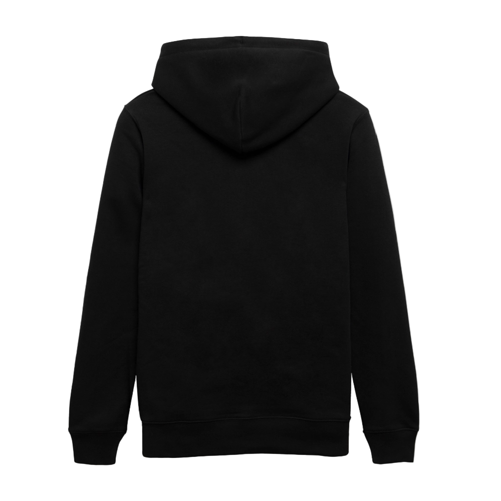 Essential Unisex Organic Hoodie - mit weißem Stick - Schwarz