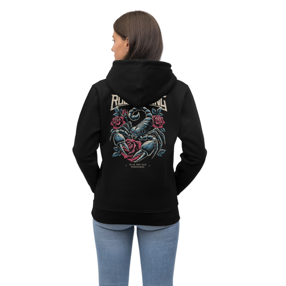 Scorpion N Roses Unisex Hoodie - Schwarz