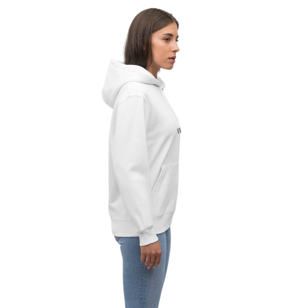Essential Unisex Bio-Hoodie - schwarzer Stick - Weiß
