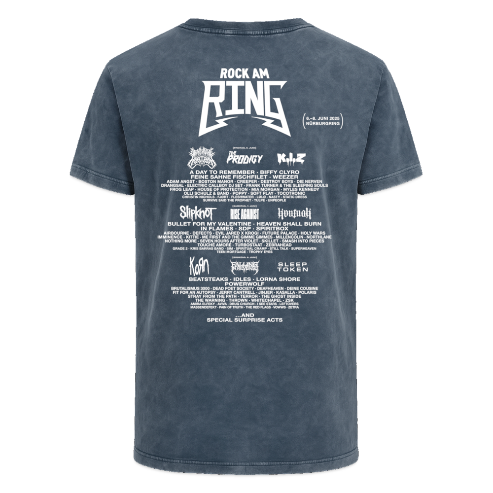 RAR25 In Metal We Trust - Unisex T-Shirt - Dip Dye Blau