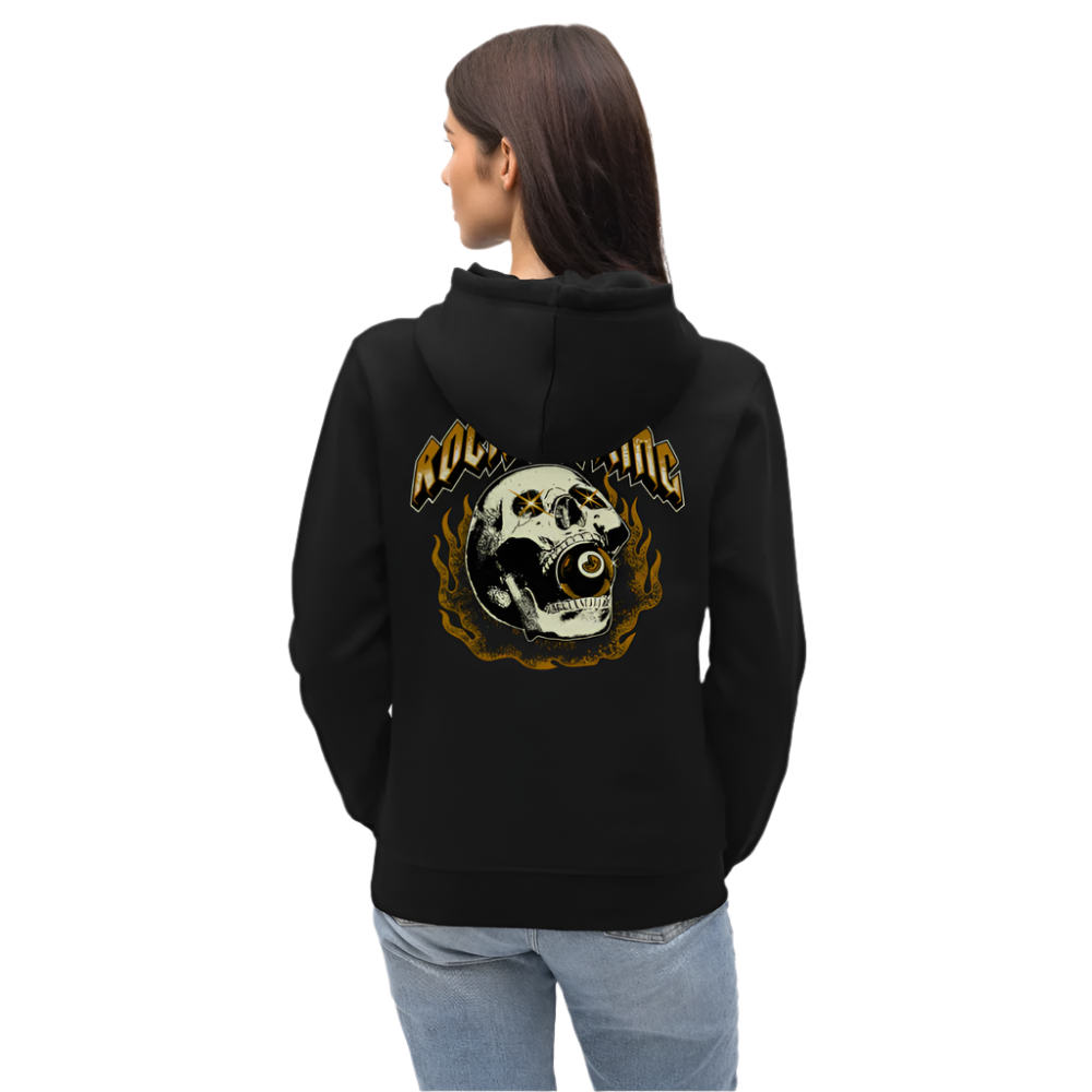 Burning Skull - Unisex Organic Hoodie - Schwarz