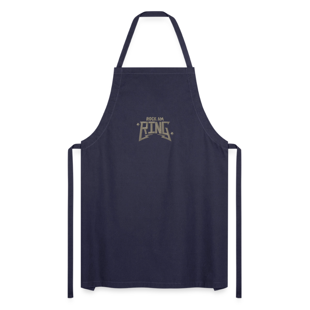 Rock Chef - Schürze mit beigem Stick - Navy