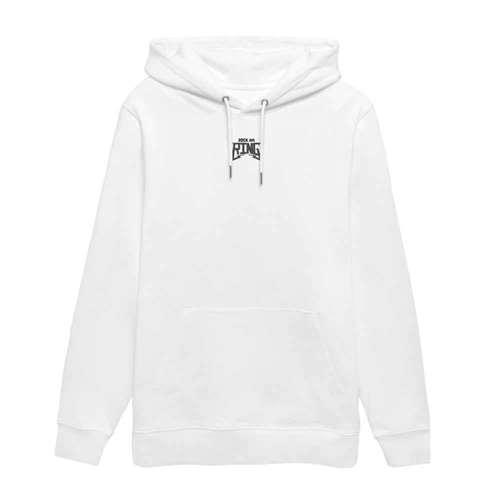 Essential Unisex Bio-Hoodie - schwarzer Stick - Weiß
