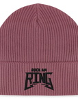 Klassisches gesticktes Beanie - hibiscus rose